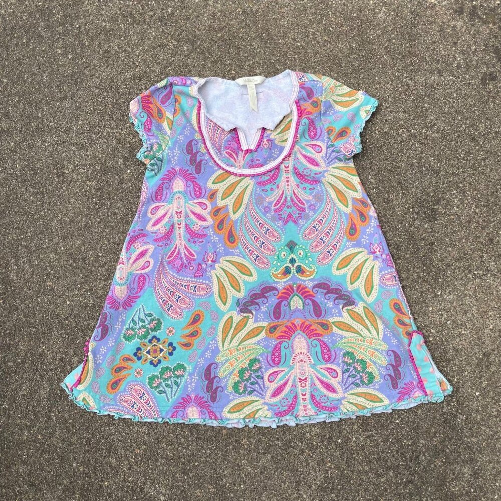 Matilda Jane Colorful Vibrant Paisley Beach Coverup Dress with Pockets Sz 6
